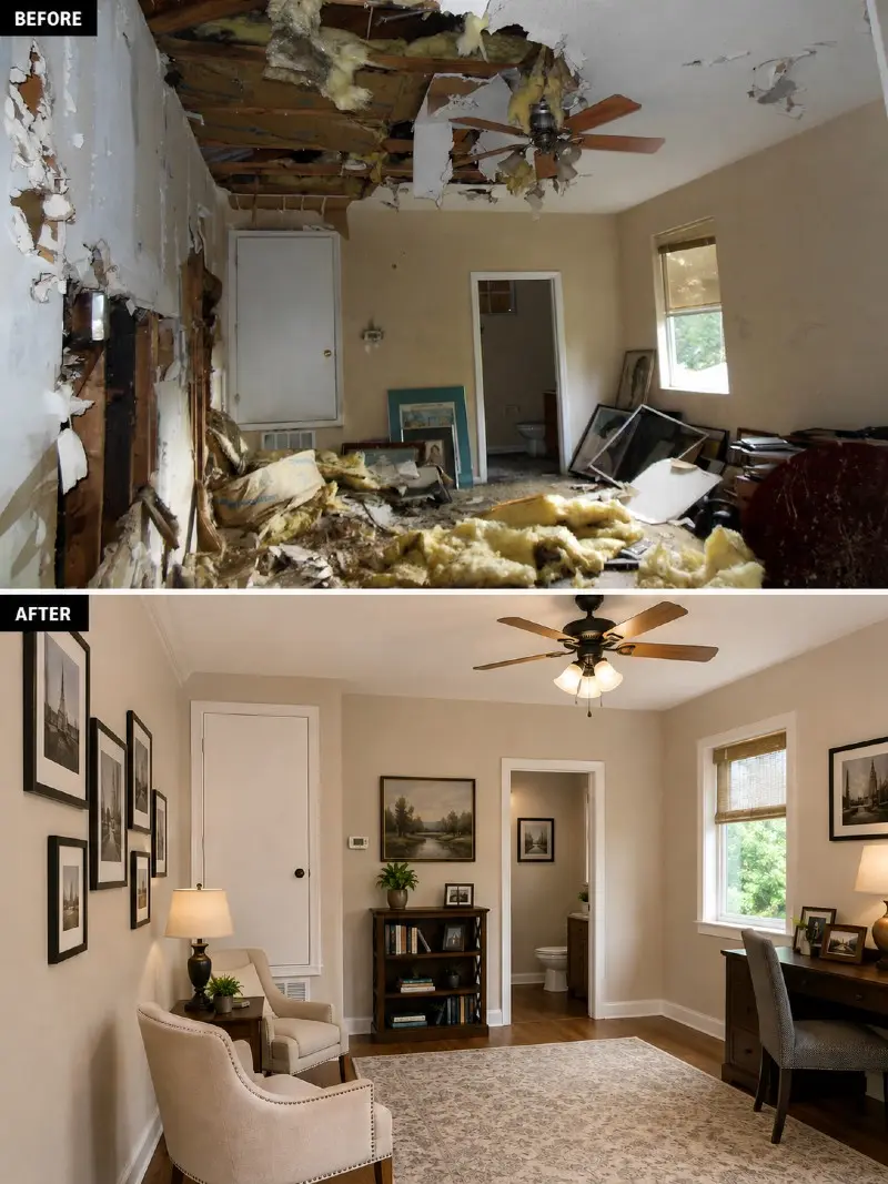 Before and after: home office